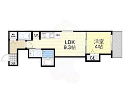BOMIORA寺田町 1LDKの間取図画像