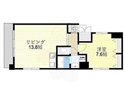 アルデールヒル内久宝寺 1LDKの間取図画像