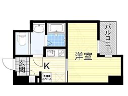 ArtizA森ノ宮D.C. 1Kの間取図画像