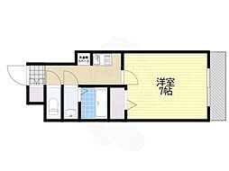 D.Clarest玉造 1Kの間取図画像