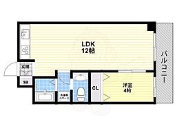 グランデ 1LDKの間取図画像