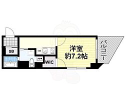 ディナスティ玉造 1Kの間取図画像