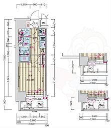 プレサンス高津公園ディオ 1Kの間取図画像