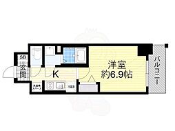 スワンズシティ大阪城コスタ 1Kの間取図画像
