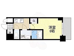 ARCOBALENO OSAKA FUSE 1Kの間取図画像