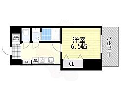 アパルト谷町 1Kの間取図画像