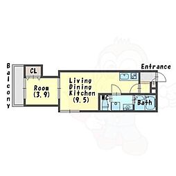 センターポート 1LDKの間取図画像