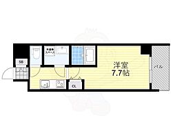 ソルテラス大阪城東 1Kの間取図画像