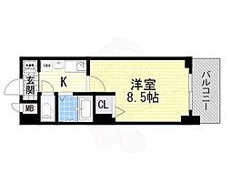 PHOENIX日本橋高津 1Kの間取図画像
