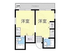 富士グランドビル 1LDKの間取図画像