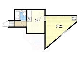 エイチ・ツー・オー第6ビル 1DKの間取図画像