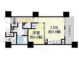エル・セレーノ上本町レジデンス 1LDKの間取図画像