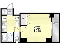 舟橋青山ビル 1Kの間取図画像