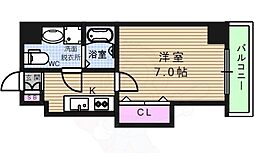 S-FORT大今里西 1Kの間取図画像