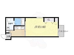 アクロス今里アパートメント 1Kの間取図画像