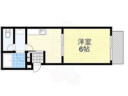 レガーレ布施 1Kの間取図画像