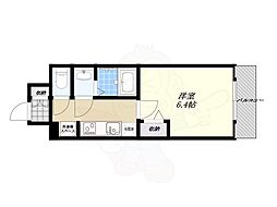 プレサンス森ノ宮THEゲート 1Kの間取図画像