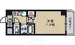 インターナショナル上汐 1Kの間取図画像