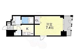 エイペックス四天王寺2 ワンルームの間取図画像