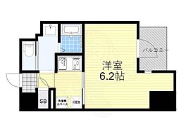 ArtizA森ノ宮D.C. 1Kの間取図画像