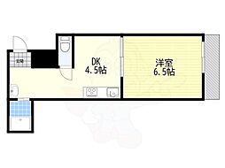 桃谷ドリームハイツ 2DKの間取図画像