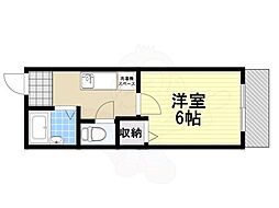 コーポサンライフ 1Kの間取図画像