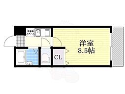 コンフォート布施 1Kの間取図画像