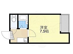 シティーコート高津エレガンス 1Kの間取図画像