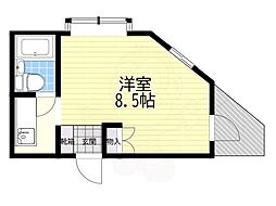 メゾン信有 1Kの間取図画像