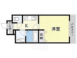グレイスコート2 1Kの間取図画像