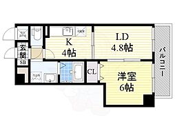 ソレアード昼ケ丘 2Kの間取図画像