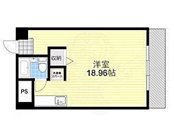 朝日プラザ高津3 1DKの間取図画像