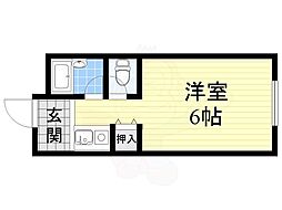 ノアーズアーク桃谷21 1Kの間取図画像