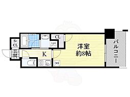 ヴェルテックス 1Kの間取図画像