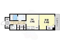 アウラ 1DKの間取図画像