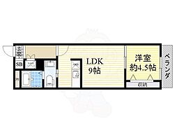 カーサノベンタ 1LDKの間取図画像