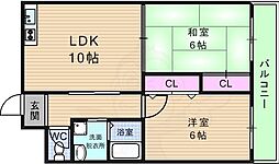 エムグランツ光陽 2LDKの間取図画像