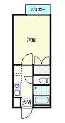アクシス・4 1Kの間取図画像