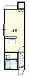 パインリバー 1Kの間取図画像