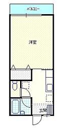 ハイツモリ 1Kの間取図画像