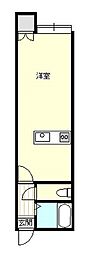 パインリバー 1Kの間取図画像