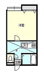 ピュアラフィーネ 1Kの間取図画像