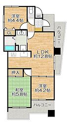 エクセルコート明石 3LDKの間取図画像