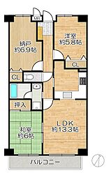 間取図画像 2SLDK