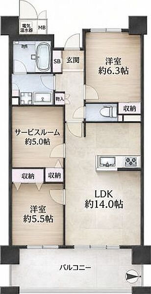 間取りを拡大表示