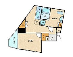 京王線 代田橋駅 徒歩6分の賃貸マンション 8階1DKの間取り