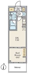 Alivis笹塚 1DKの間取図画像