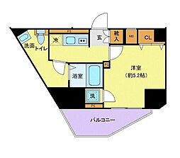 ジェノヴィア渋谷笹塚スカイガーデン 1Kの間取図画像