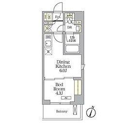 AIFLAT明大前 1DKの間取図画像