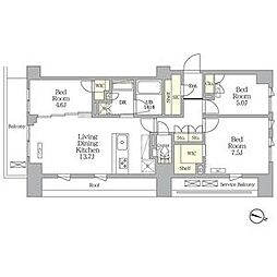 AIFLAT明大前 3LDKの間取図画像